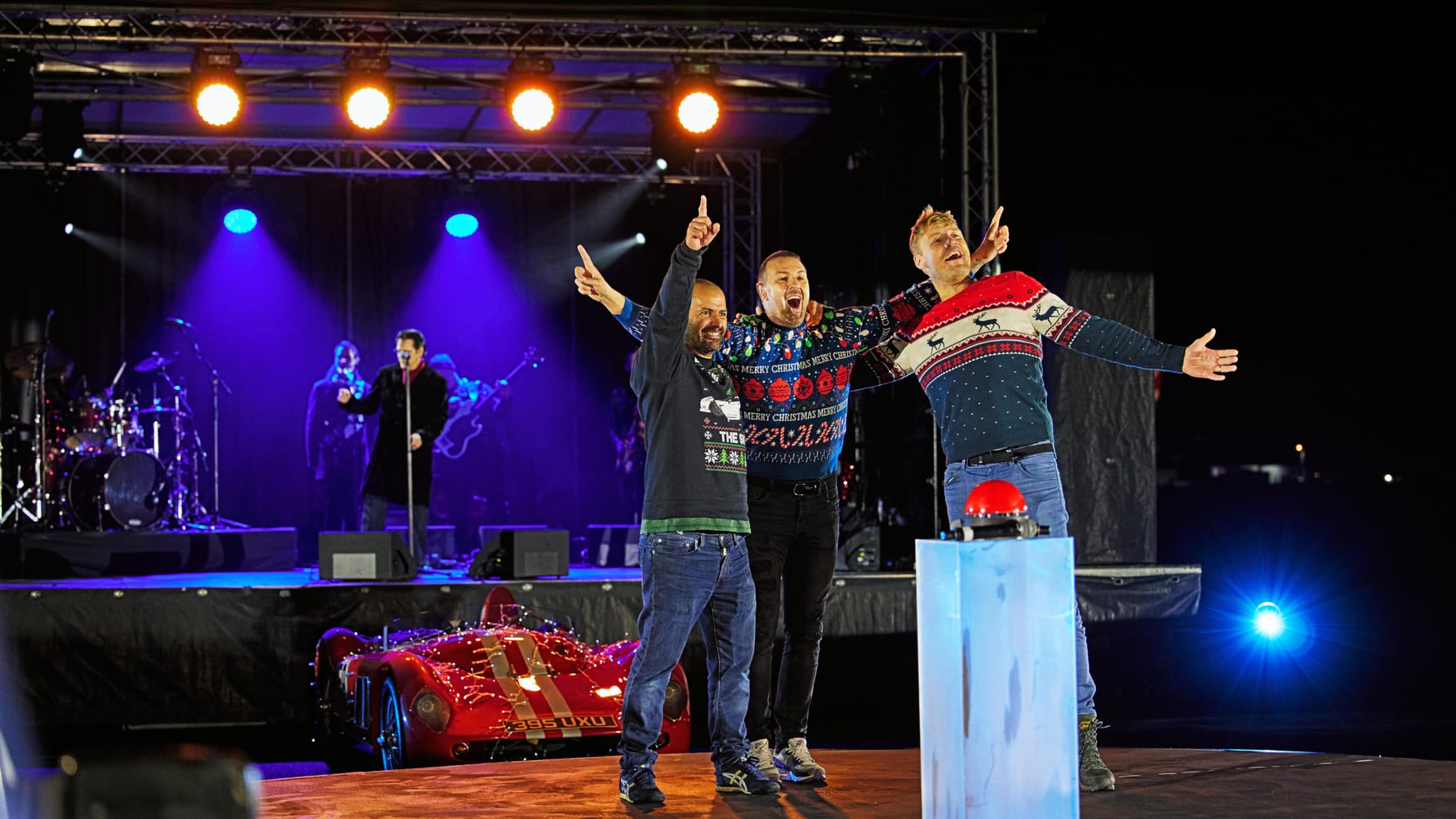 Behind the scenes as Top Gear TV builds a giant Christmas tree Top Gear